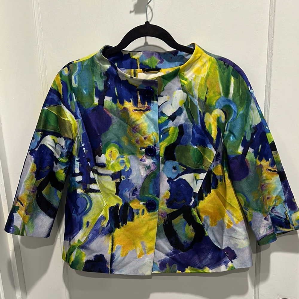 Kate Spade Multicolor Abstract Blazer